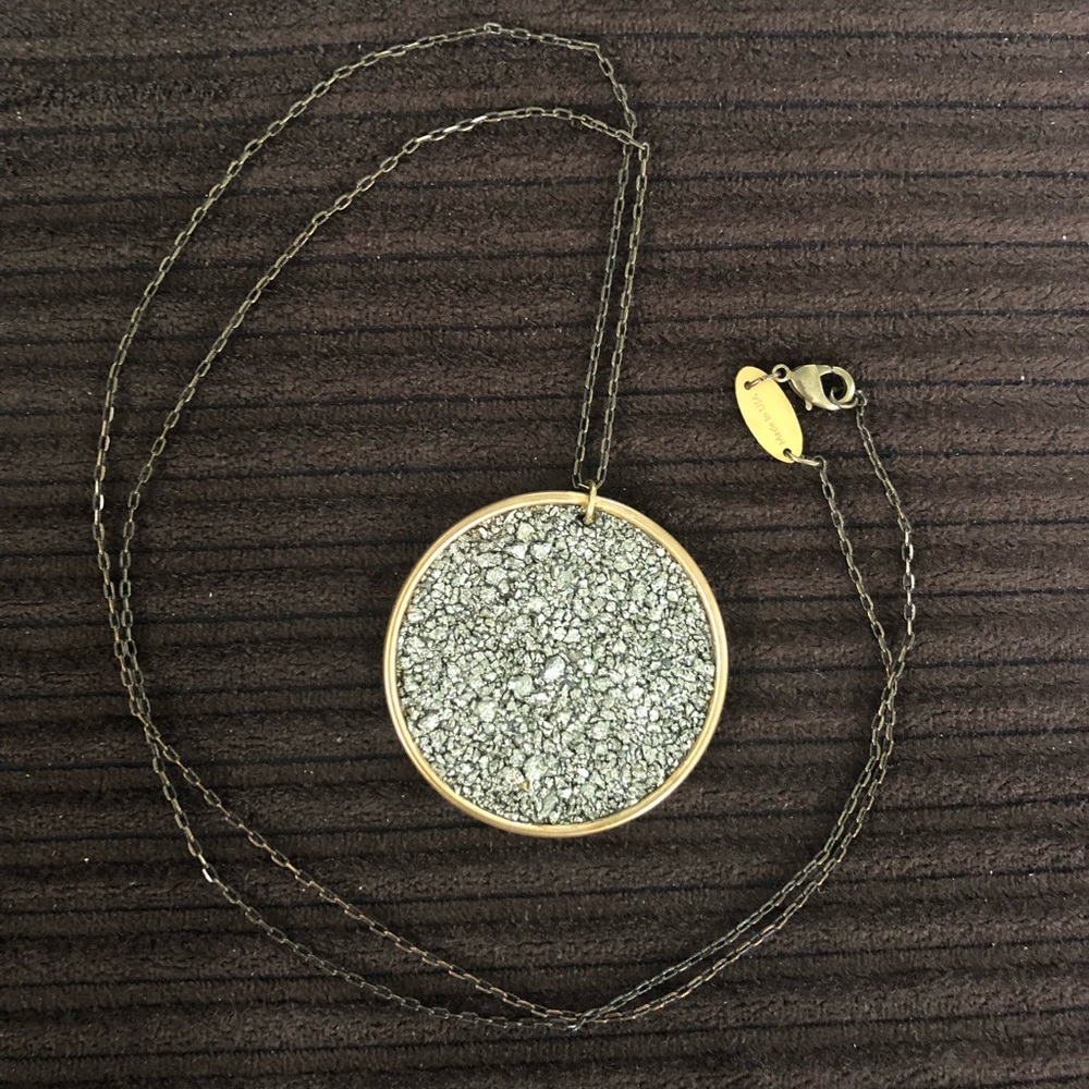 Marly Moretti pyrite necklace 32”